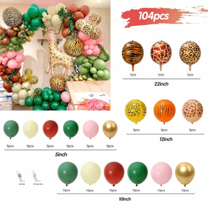 <strong>2026</strong> Hot Selling 104 PCS of Jungle Theme <strong>Balloon</strong> Garland for Kids Boys Birthday Party Baby Shower Decoration <strong>Balloon</strong> - Product Image 3