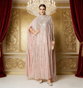 <span class=keywords><strong>Abito</strong></span> da Sera di Lusso da Donna Scintillante Vestibilità Ampia <span class=keywords><strong>con</strong></span> <span class=keywords><strong>Maniche</strong></span> <span class=keywords><strong>a</strong></span> <span class=keywords><strong>Pipistrello</strong></span>, <span class=keywords><strong>Abito</strong></span> Elegante per Feste, Invitata <span class=keywords><strong>a</strong></span> Matrimoni ed Eid - Product Image 2
