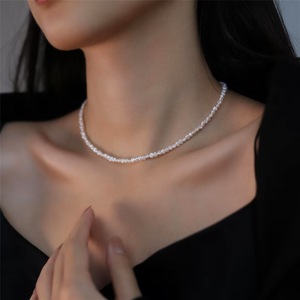 Collar de perlas de agua dulce chapado en oro a la moda, Gargantilla Irregular Simple, diseño de joyería de moda para mujer para regalo de madre - Product Image 4