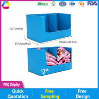 Kits d'affichage intégrés PDQ pour supermarchés, étagères promotionnelles en papier faciles à assembler, boîtes en carton empilables pour le stockage en vente au détail