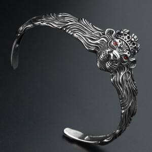 Conjunto de Joyería de Acero Inoxidable, Anillo de León Estilo Hip Hop, Anillo para Hombre, Tendencia de Moda, Anillo de Fiesta Rock, Brazalete - Product Image 4