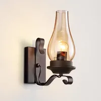 Lampe murale rétro industrielle en fer peint, design européen, pour chambre à coucher, couloir, salon et hôtel