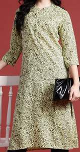 Floral Printed Straight viscose Kurta - Product Image 2