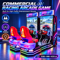 2026 Neuer 65-Zoll Dual-Screen Münzbetriebener Rennsimulator Arcade-Automat Kommerzielles Autofahrspiel für Unterhaltungszentren