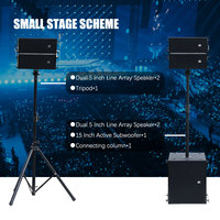 Système audio complet avec enceintes Line Array compactes de 5 pouces, amplificateur de puissance intégré, idéal pour les églises