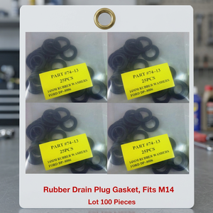 DP7413 Lot of 100 <b>Rubber</b> Oil Drain <b>Plug</b> Crush Washers & Gaskets 14mm - Product Image 2