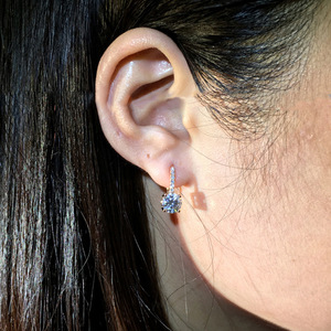 Simple Four Prong Zircon Ear <b>Cuff</b> For Women Pave Setting Fresh Style Drop <b>Earrings</b> Fashion Jewelry Accessories - Product Image 3