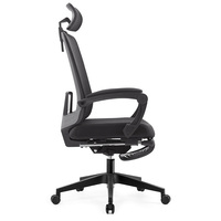 Chaise de bureau ergonomique de gros OEM, chaise de direction pivotante à dossier haut en maille avec repose-pieds