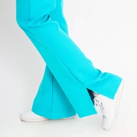 Nouveaux pantalons évasés bleu clair personnalisables pour uniformes médicaux, en tissu tissé, lavables à la main, unisexe, en nylon