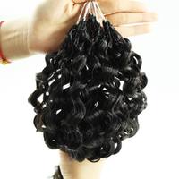 Extensions de cheveux humains 100% naturels, style Kinky Straight Feathers, pré-séparées, sans nœuds, pour tresses bohèmes réutilisables