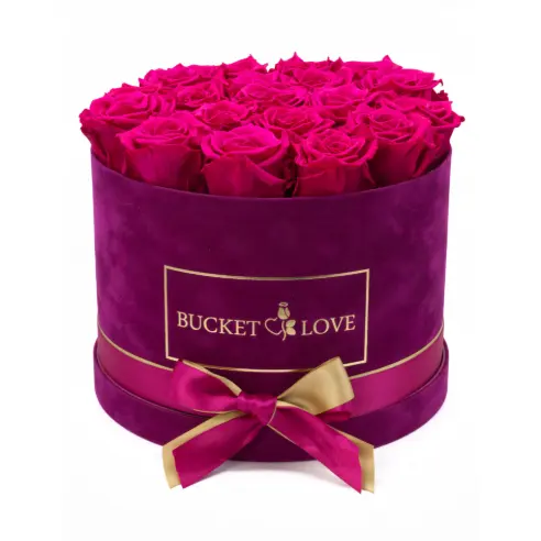 Kadife yuvarlak çiçek kutuları özel logo baskılı, süet kutusu güller için, sevgililer hediyeler çiçek ambalaj kutuları