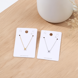 Cavigliera Tobiller con lettera H in acciaio inossidabile, gioiello minimalista alla moda per donna - Product Image 3