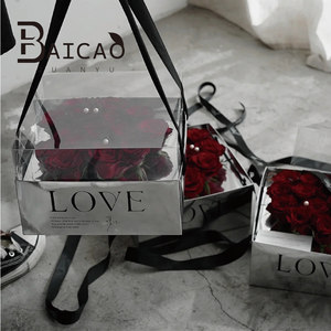 <span class=keywords><strong>Scatola</strong></span> Regalo Portatile in Carta Kraft con Stampa in Lamina Dorata, <span class=keywords><strong>Scatola</strong></span> Quadrata Artigianale per Bouquet <span class=keywords><strong>di</strong></span> Fiori per Negozi <span class=keywords><strong>di</strong></span> Fiori - Product Image 4