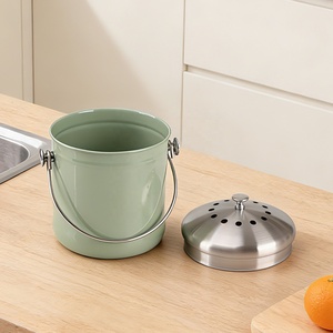 Portable Odorless 0.8 Gallon Stainless Steel Outdoor Dust <b>Bin</b> <b>with</b> <b>Lids</b> - Product Image 2