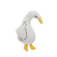 Jouet à mâcher en peluche couineur pour animaux de compagnie, en forme d'oie, avec herbe à chat et hochet, pour chien et chat, pour jeu interactif