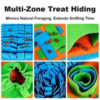 Tapis olfactif en feutre pour chiens et chats, jouet de puzzle pour friandises, antidérapant, distributeur de nourriture lente, tapis d'entraînement olfactif pour l'intérieur, anti-ennui, lavable