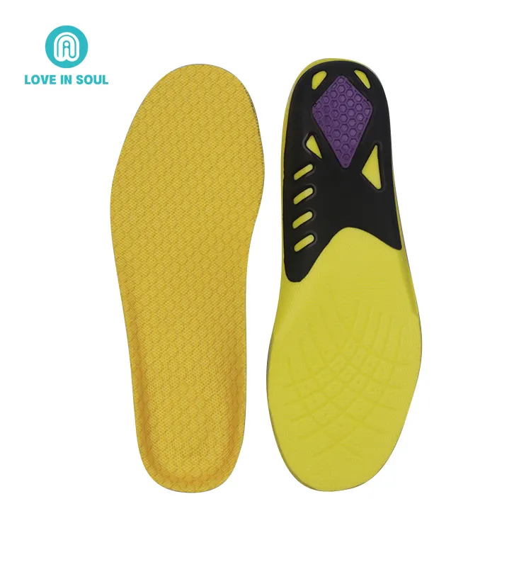 Gel Running Shoe Insert Athletic Cushion Comfort Shock Absorption Heel Pain Relief Sport Insole for Sneakers