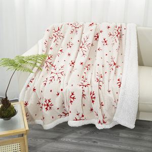 Couverture de Noël Sherpa blanche, couverture douce et moelleuse, couverture en microfibre en peluche de flanelle polaire pour canapé-lit - Product Image 3