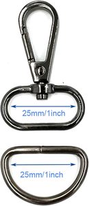 YIEN Smallbb Pcs Mousquetons pivotants de mode avec anneaux en D pour la fabrication de sacs à main et de sacs, couleur bronze - Product Image 3