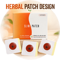 Patch Minceur Magnétique Herbal Carré pour Ventre Plat, Autocollant Raffermissant pour Nombril 6cm*7cm, Hypoallergénique, Amincissant la Taille, Réducteur de Ventre de Bière