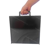 Grille de camping pliable de 24 pouces en acier robuste avec grille en maille, portable et pliable avec pieds et sac de transport