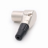 Connecteur XLR XLR prise de microphone à angle droit 3 cœurs XLR prise mâle adaptateur de câble couleur argent