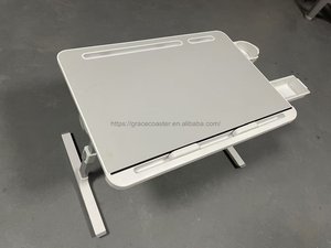 <span class=keywords><strong>Support</strong></span> d'ordinateur portable portable en MDF avec lampe LED, surface en PU réglable, <span class=keywords><strong>support</strong></span> de livre pour enfants, porte-gobelet rotatif - Vente en gros usine - Product Image 5