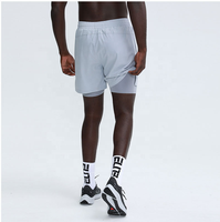 Shorts de sport pour hommes, taille mi-haute élastique, respirants, anti-transpiration, pour le cyclisme et la course à pied