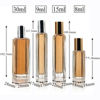Chine usine 15ml 30ml verre de couleur claire sur la bouteille d'huile essentielle bouteille à bille en métal