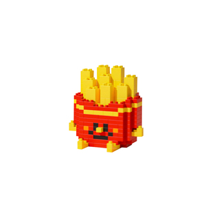 CLC8921-8932 Fruits, Aliments, Glaces, Frites, Hamburgers, Gâteau Mike, Micro-diamants, Petites briques de construction, Jouets cadeaux pour enfants - Product Image 6