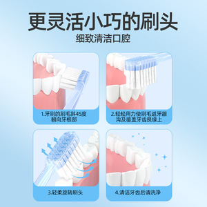 Brosse à dents Yakeling Implant Care : Tête de brosse compacte à poils souples pour un nettoyage flexible des dents d'adultes, soins parodontaux, etc. - Product Image 5
