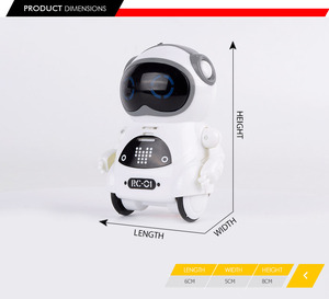 Los niños la <span class=keywords><strong>voz</strong></span> eléctrica conversación bailando bolsillo robótica educativa inteligente hablando juguetes robot con luz música - Product Image 5