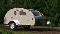 Aventures inoubliables : notre mini-caravane pliable légère en fibre de verre personnalisable, remorque en forme de larme, camping-car pour 2 personnes, 800 kg