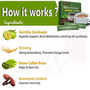 Café Garcinia cambogia Les produits Winstown sont les mieux présentés poudre instantanée à base de plantes naturelles régime détox café vert mince avec Ganoderma - Product Image 4