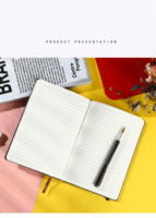 Carnet à couverture rigide de bonne qualité A5 en cuir PU avec bande élastique, fournitures de bureau et scolaires