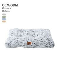 Coussin pour chien et chat en cuir PU, rectangulaire, moderne, confortable, respirant, lavable, pour toutes les saisons, vente en gros