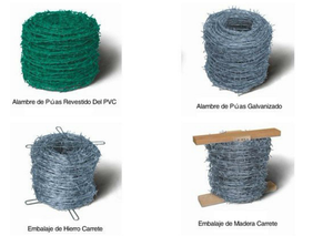 ลวดหนามเคลือบพีวีซียึดเกาะสูงสีเขียวสีดำหรือสีอื่นๆสำหรับลวดหนามรั้วแนวนอน - Product Image 4