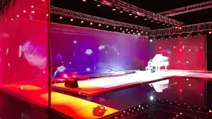Large Size Seamless Holo Gauze Projection Mesh Screen Holographic Screen 12x8 Meter With Laser Projector