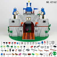 Jouet en briques en plastique pour enfants, mini figurine de chevalier antique, château médiéval, blocs de construction