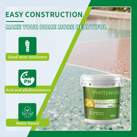 Peinture époxy auto-nivelante Prettywall PW001 au design moderne, finition micro-terrazzo marbre, imperméable, écologique, ignifuge
