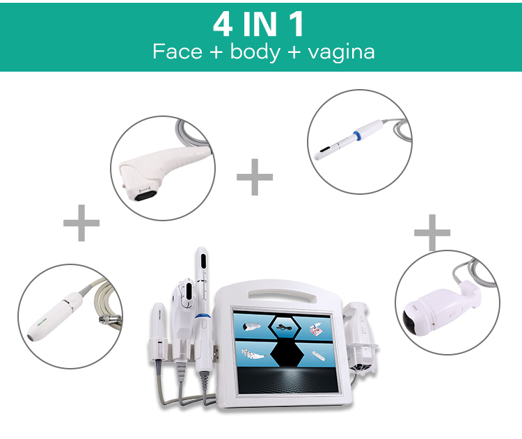 4D Ultra Face Lift Hi Fu Anti-aging Beauty Machine With 4 Handles 5 Handles One Shoot 12 Lines