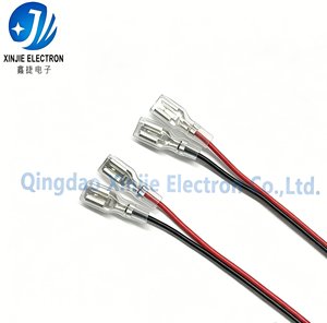 定制4.8mm 6.3mm母铲形连接器线束UL1007红黑线PVC绝缘压接端子电缆用于电气连接 - Product Image 3