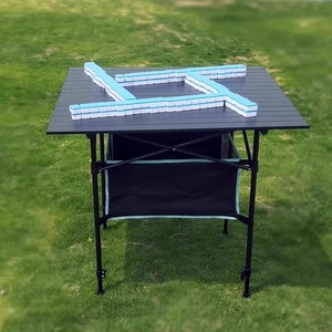 <span class=keywords><strong>Mesa</strong></span> Plegable Metálica para Exteriores, Camping, Picnic, Venta Ambulante, Transmisión en Vivo, Mahjong, Altura Ajustable, Amplia, para Apartamentos de Alquiler - Product Image 1