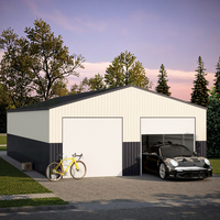 Garage préfabriqué CG2833A-H305 28x33FT – Kit de hangar/entrepôt métallique en acier – Abri de rangement en métal