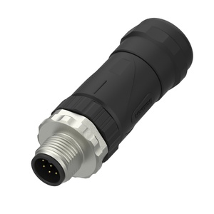 ขั้วต่อสายเคเบิลวงกลม M12 แบบกันน้ำ ยี่ห้อ Marvtech รุ่น Male 8 Pin a Code  วัสดุไนลอน สำหรับประกอบในสนาม - Product Image 1
