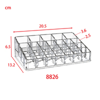 Organisateur de Rouge à Lèvres Cosmétique Fabriqué en Usine, Présentoir Multi-Compartiments en Acrylique Ultra Transparent, Rangement de Bureau pour l'Organisation des Espaces de Travail