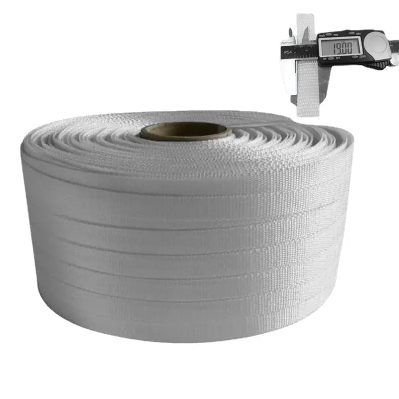 Rolo de cinta de amarração tecido de poliéster resistente personalizado para carga