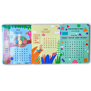 Juguetes sensoriales educativos personalizados para niños en edad preescolar, búsqueda <span class=keywords><strong>de</strong></span> <span class=keywords><strong>palabras</strong></span> para niños con bolígrafo, actividad <span class=keywords><strong>de</strong></span> aprendizaje, libro <span class=keywords><strong>de</strong></span> tablero ocupado para bebé - Product Image 6