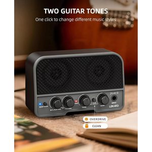 Amply đàn guitar điện mini LEKATO 5W sạc lại được, di động, có kênh Clean/Overdrive, phụ kiện cho người chơi guitar mini - Product Image 3