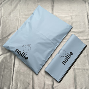 Custom Black Print Matte Blue Poly Mailers Waterproof Plastic Shipping Bags For Fashion Garment Online Store Packaging - Product Image 5